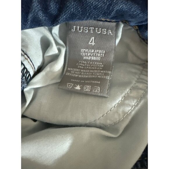 Just USA Distressed Knees Skinny Jeans Size 4 - Picture 5 of 5